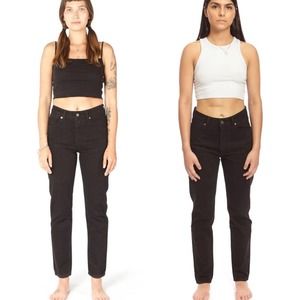 Decade Studio Alex Slim Straight Jeans Black Wash Size 28